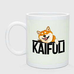 Кружка керамическая Kaifuli shiba inu, цвет: фосфор