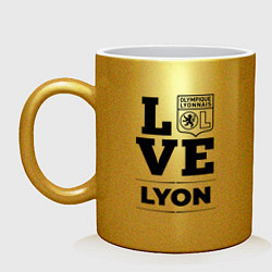 Кружка керамическая Lyon Love Классика, цвет: золотой
