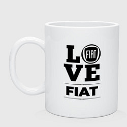 Кружка керамическая Fiat Love Classic, цвет: белый