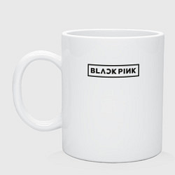 Кружка керамическая BLACKPINK LOGO, цвет: белый