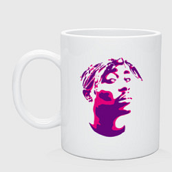 Кружка керамическая 2pac in pink, цвет: белый