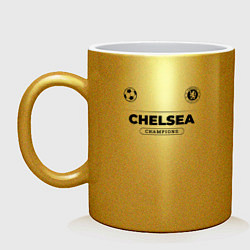 Кружка керамическая Chelsea Униформа Чемпионов, цвет: золотой
