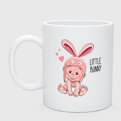 Кружка керамическая Little bunny, цвет: белый