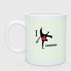 Кружка керамическая I LOVE CAPOEIRA, цвет: фосфор
