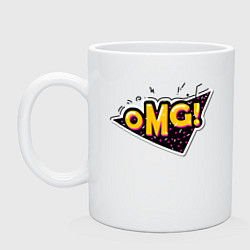 Кружка керамическая О май гад!, цвет: белый