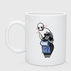 Кружка керамическая Мама Кролик и Человек, цвет: белый