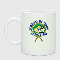 Кружка керамическая Cordao de ouro Capoeira flag of Brazil, цвет: фосфор