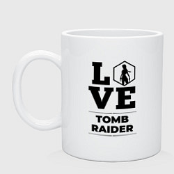 Кружка керамическая Tomb Raider love classic, цвет: белый