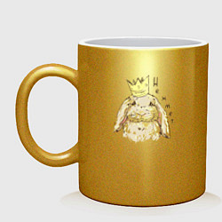Кружка керамическая Корона не жмёт, цвет: золотой