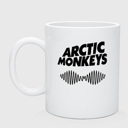 Кружка керамическая Arctic Monkeys, цвет: белый
