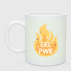 Кружка керамическая Fire girl power, цвет: фосфор