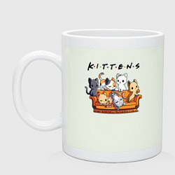 Кружка керамическая Soap opera kittens, цвет: фосфор
