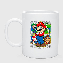 Кружка керамическая Супер Марио, цвет: белый