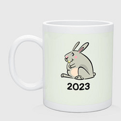 Кружка керамическая Большой кролик 2023, цвет: фосфор