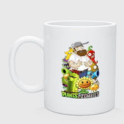 Кружка керамическая Craaazy Dave plants, цвет: белый