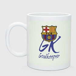 Кружка керамическая Barcelona - Spain - goalkeeper, цвет: фосфор