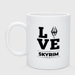 Кружка керамическая Skyrim love classic, цвет: белый