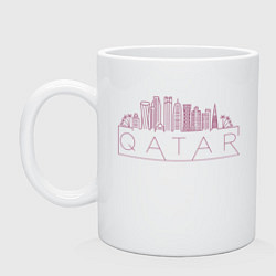 Кружка керамическая Qatar city, цвет: белый