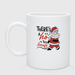 Кружка керамическая Theres a ho, цвет: белый