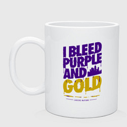 Кружка керамическая Lakers nation, цвет: белый