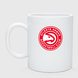 Кружка керамическая Atlanta hawks basketball, цвет: белый