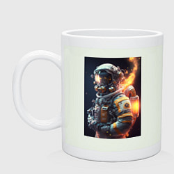 Кружка керамическая Астронавт покоряющий просторы вселенной, цвет: фосфор