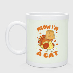 Кружка керамическая Meow im a cat, цвет: фосфор