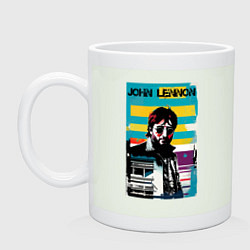 Кружка керамическая John Lennon - street art - legend, цвет: фосфор