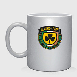Кружка керамическая House of pain, цвет: серебряный
