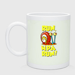 Кружка керамическая Run Ира run, цвет: фосфор