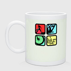 Кружка керамическая Кататься, цвет: фосфор