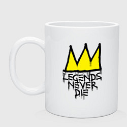 Кружка керамическая Легенды не умирают, цвет: белый