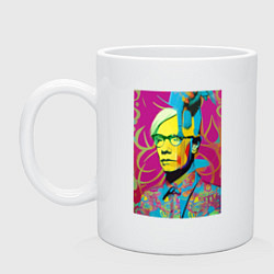 Кружка керамическая Andy Warhol - pop art, цвет: белый