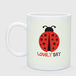 Кружка керамическая Замечательный день, цвет: фосфор