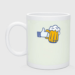 Кружка керамическая Like beer, цвет: фосфор