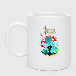 Кружка керамическая The Legend of Zelda - Link, цвет: белый