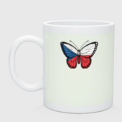 Кружка керамическая Чехия бабочка, цвет: фосфор