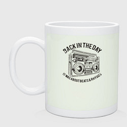 Кружка керамическая Retro hip hop music, цвет: фосфор