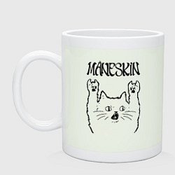 Кружка керамическая Maneskin - rock cat, цвет: фосфор
