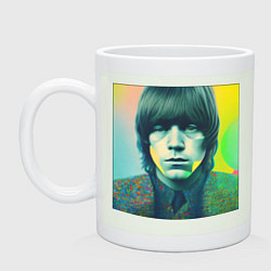 Кружка керамическая Brian Jones Pop Glitch Art, цвет: фосфор