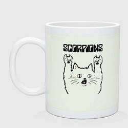 Кружка керамическая Scorpions - rock cat, цвет: фосфор