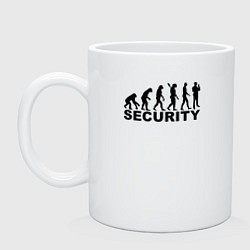 Кружка керамическая Секьюрити, цвет: белый