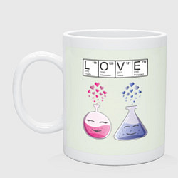 Кружка керамическая Химия любви, цвет: фосфор