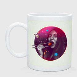 Кружка керамическая Космические суши, цвет: фосфор