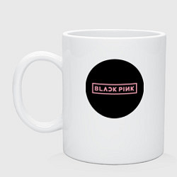 Кружка керамическая Black pink - logotype - group - South Korea, цвет: белый
