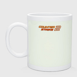 Кружка керамическая Counter strike 2 orange logo, цвет: фосфор