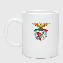 Кружка керамическая Benfica club, цвет: белый