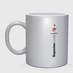Кружка керамическая Depeche Mode - Роза Violator, цвет: серебряный