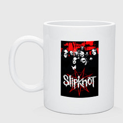 Кружка керамическая Slipknot - all, цвет: белый