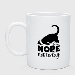 Кружка керамическая Nope - not today, цвет: белый